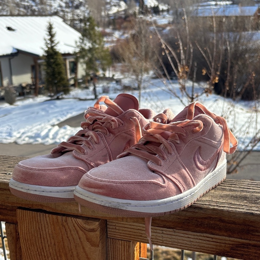 Nike Blush Pink Velvet Sneakers